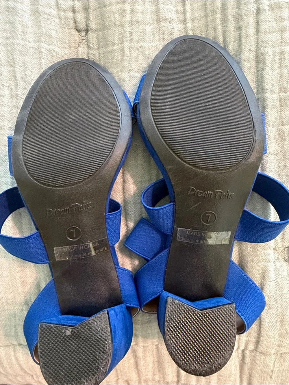 Dream Pairs Royal Blue Elastic Strappy Sandals
